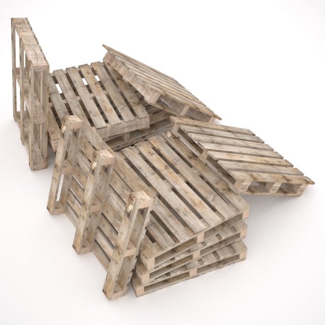 european pallets collection 3D Model .c4d .max .obj .3ds .fbx .stl .blend 