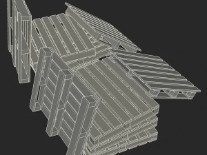 european pallets collection 3D Model