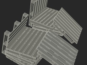 european pallets collection 3D Model