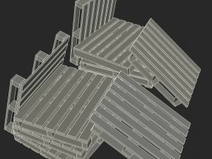 european pallets collection 3D Model