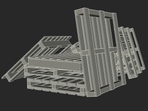 european pallets collection 3D Model