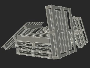 european pallets collection 3D Model