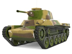 tank type 95 chi-ha 3D Model