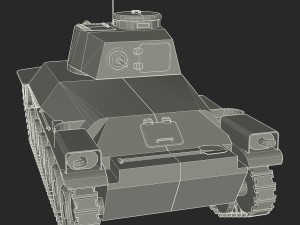 tank type 95 chi-ha 3D Модель