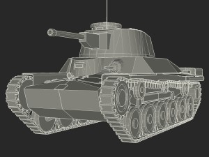 tank type 95 chi-ha 3D Модель