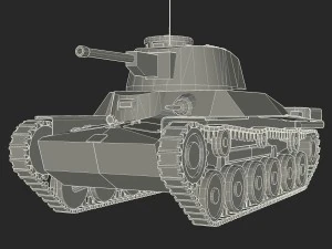 tank type 95 chi-ha 3D Model