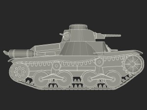 tank type 95 ha-go Modelo 3D