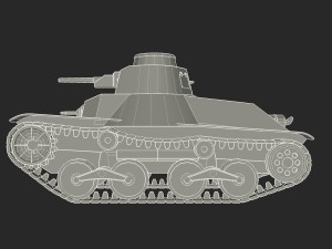 tank type 95 ha-go Modelo 3D