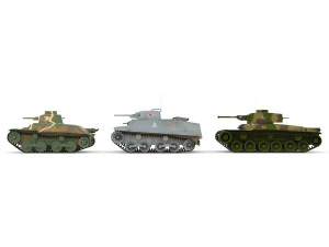 japanes tanks collection 3D Model