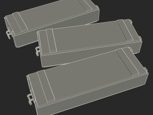 army crates wwii collection 3D Model