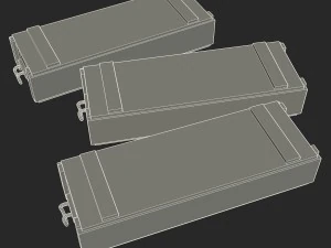 kolekcja skrzyń wojskowych z czas&oacute;w II wojny światowej Model 3D