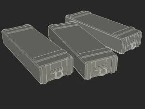 kolekcja skrzyń wojskowych z czas&oacute;w II wojny światowej Model 3D