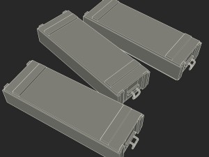 army crates wwii collection 3D Model