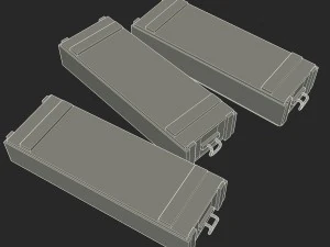 kolekcja skrzyń wojskowych z czas&oacute;w II wojny światowej Model 3D