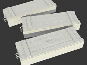 army crates wwii collection 3D Model