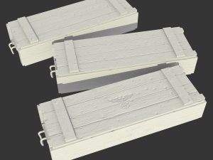 army crates wwii collection 3D Model