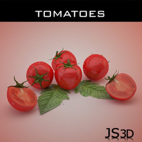 tomatoes Modèle 3D .c4d .max .obj .3ds .fbx .stl .blend 