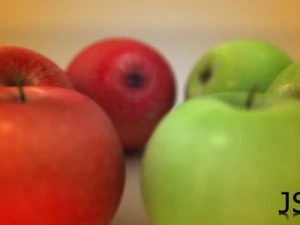 realistic apples green  red 3D Model