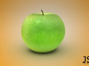 realistic apples green  red 3D Model