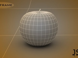 realistic apples green  red Model 3D