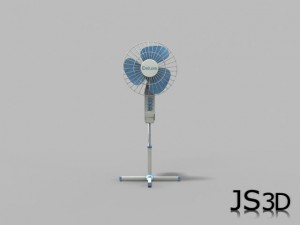 standing floor fan 3D मॉडल