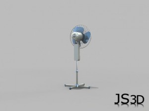 standing floor fan Model 3D