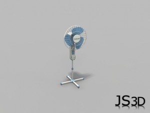 standing floor fan Model 3D