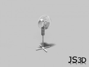standing floor fan Model 3D