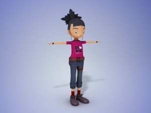 cartoon girl character Modèle 3D
