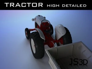 tractor with trailer 3D Model