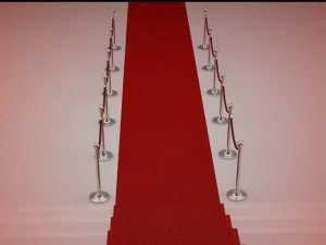 roped stanchions 3D Model