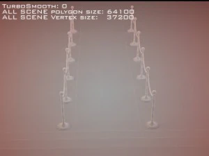 roped stanchions 3D Model