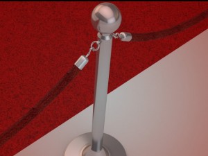 roped stanchions Modelo 3D