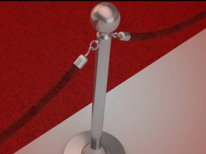 roped stanchions 3D Model