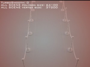 roped stanchions Modelo 3D