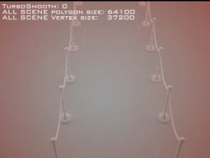 roped stanchions 3D Model