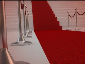 roped stanchions 3D Model