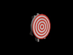 medieval archery target low poly 3D-Modell