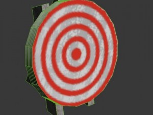 medieval archery target low poly 3D Model