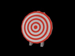 medieval archery target low poly 3D Model
