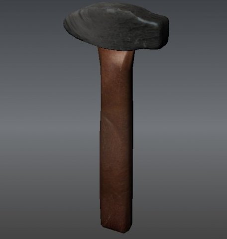 crafting hammer Model 3D .c4d .max .obj .3ds .fbx .stl .blend 