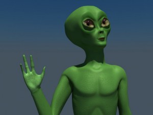 green alien Modèle 3D