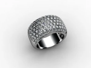 7 rows pave band 3D Print Model