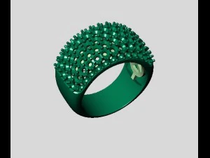 7 rows pave band 3D Print Model
