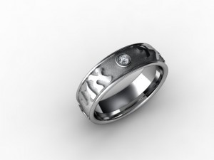 mens hebrew wedding band Model do druku 3D