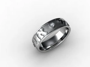 mens hebrew wedding band 3D Print Model