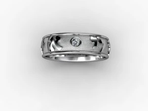 mens hebrew wedding band 3D Print Model
