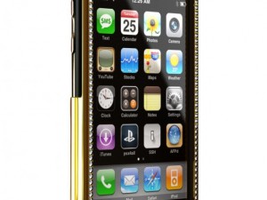 apple iphone 3g with sapphires and a gold framewor 3D Модель