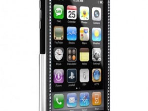 apple iphone 3g with sapphires and a gold framewor Model 3D