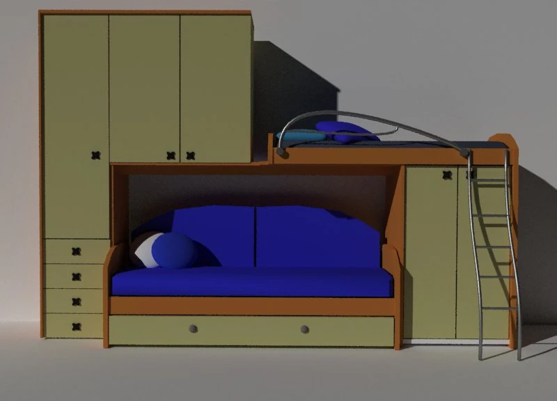 bed 3D Model .c4d .max .obj .3ds .fbx .stl .blend 